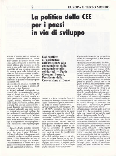 Nuova Politica - La politica della CEE per i paesi in via di sviluppo pagina 7