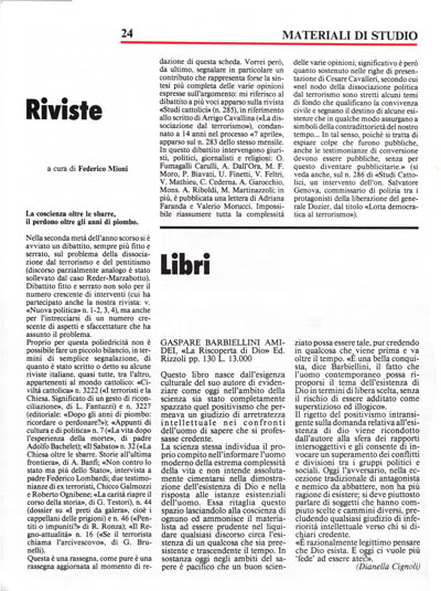 Nuova Politica - Gaspare Barbiellini Amidei, «La Riscoperta di Dio», Ed. Rizzoli pp. 130 L. 13.000 pagina 24