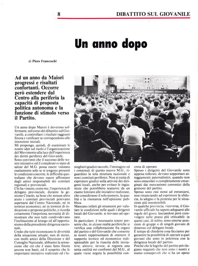 Nuova Politica - Un anno dopo pagina 8