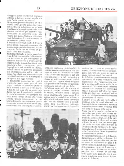 Nuova Politica - Obiezione di coscienza e servizio civile: una legge da riformare