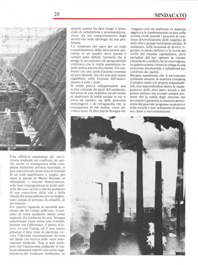 Nuova Politica - Sindacato oggi: corresponsabilità o contestazione?