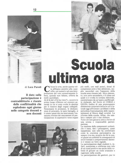 Nuova Politica - Scuola, ultima ora pagina 12