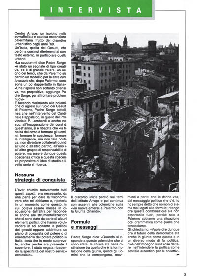 Nuova Politica - Padre Sorge: Sulla droga non solo una fase difensiva