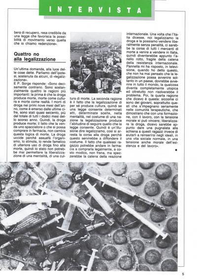 Nuova Politica - Padre Sorge: Sulla droga non solo una fase difensiva