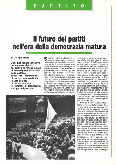 Nuova Politica - Il futuro dei partiti nell'era della democrazia matura pagina 6