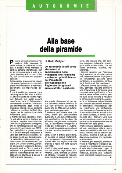 Nuova Politica - Alla base della piramide pagina 15