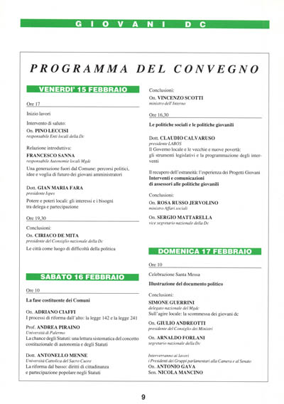 Nuova Politica - I giovani amministratori dc nella fase costituente delle Autonomie locali