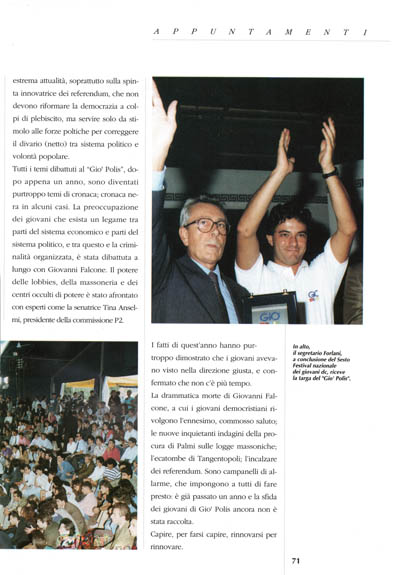 Nuova Politica - GIO' Polis. Il rinnovamento della politica e lo stato della convivenza civile in Italia