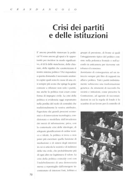Nuova Politica - Crisi dei partiti e delle istituzioni pagina 72