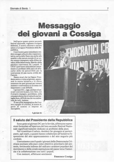 Nuova Politica - Messaggio dei giovani a Cossiga pagina 7