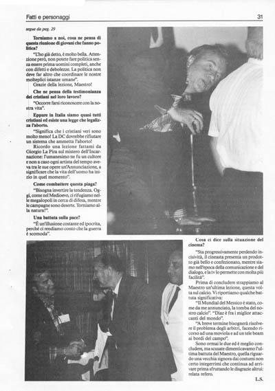 Nuova Politica - Incontro con il Maestro