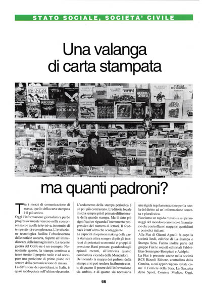 Nuova Politica - Una valanga di carta stampata ma quanti padroni? pagina 66