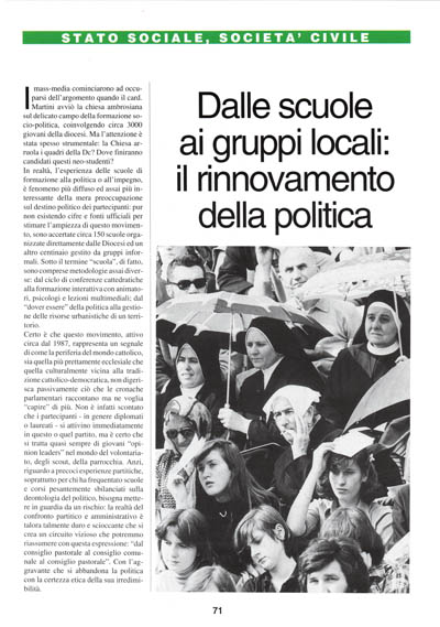 Nuova Politica - Dalle scuole ai gruppi locali: il rinnovamento della politica pagina 71
